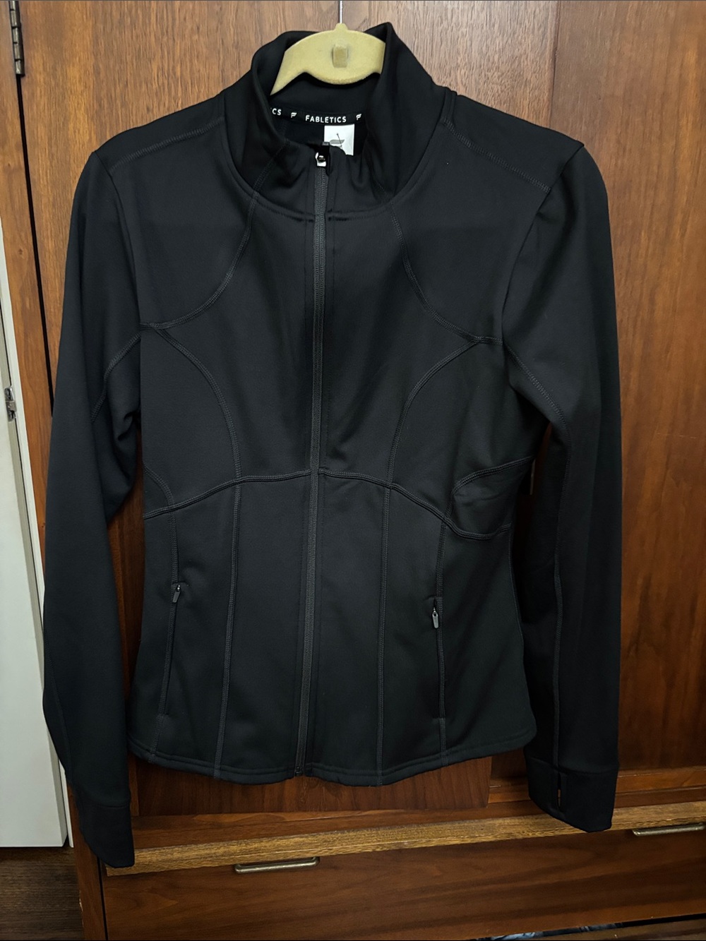 Fabletics Black Lightweight Zip-Up Utility Jacket